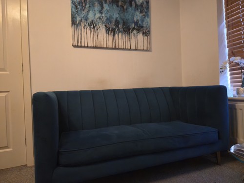 Velvet sofa seater living - sofa,