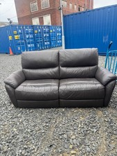 Brown Leather 3 Seater Sofa