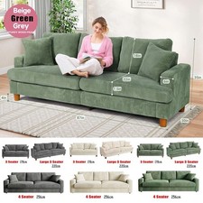 3/4 Seater Corduroy Sofa Jumbo