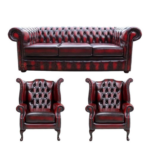 Chesterfield sofa suite - sofa,