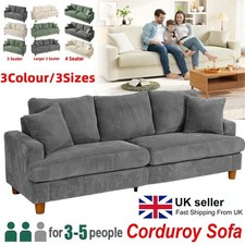 Modern 3 Seater Corduroy Sofa
